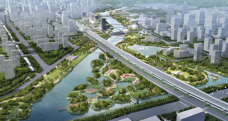 新河水泥轻质隔墙板安装案例之宁波奉化生态滨江公园